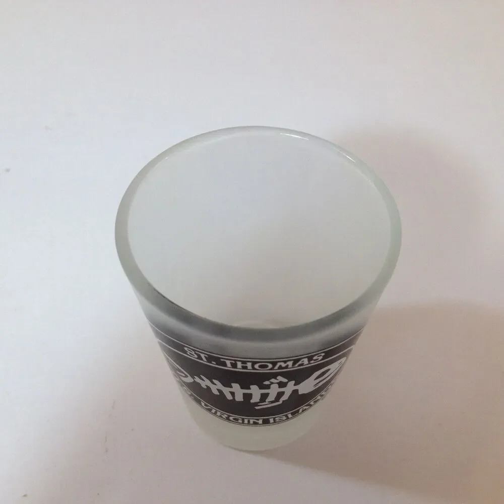 Vintage St. Thomas US Virgin Islands Souvenir Smoked Shot Glass